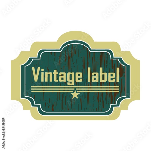 Vintage label