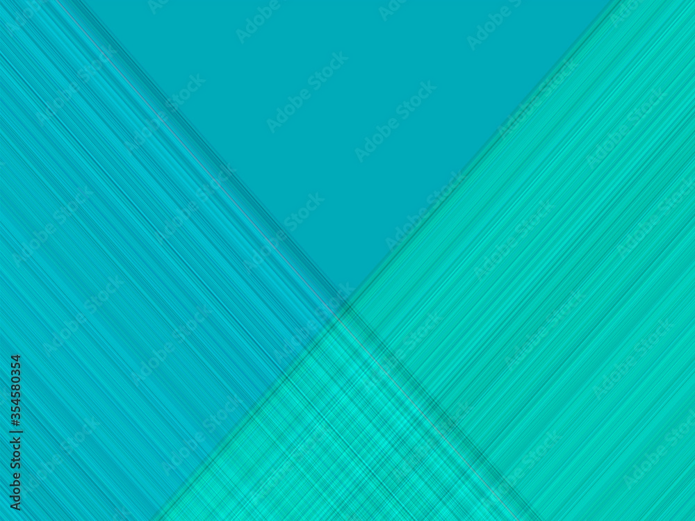 Blue and turquoise thin diagonal lines on a turquoise background. Blue and turquoise thin lines intersect, mesh. Template for web design, presentations, invitations.