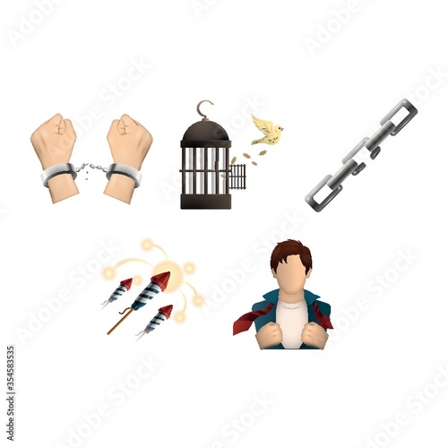 Freedom concept icons