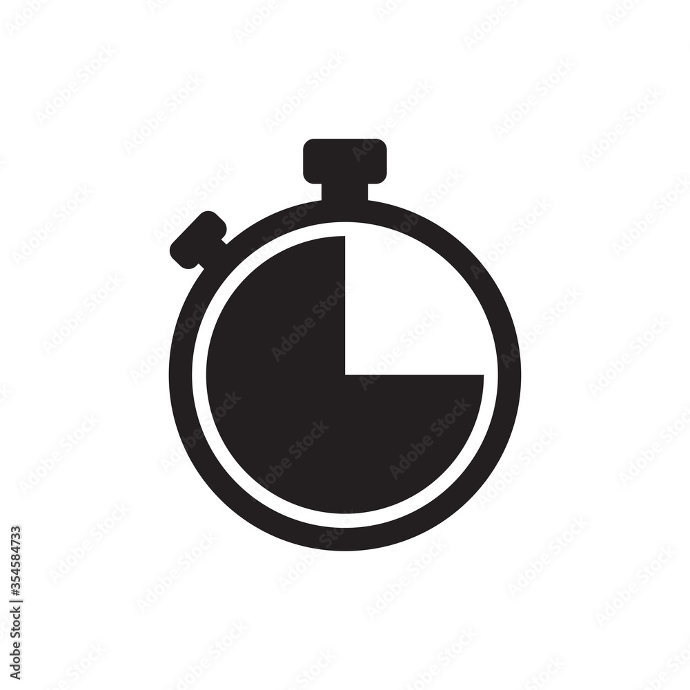 Stopwatch vector icon, simple sign for web site and mobile app. Stopwatch vector icon, simple sign for web site and mobile app.