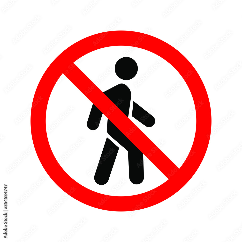No walking icon in trendy flat style isolated on white background. No walking symbol for your web site design, logo, app, UI. Vector illustration, EPS10
No walking icon in trendy flat style isolated on white background. No walking symbol for your web site design, logo, app, UI. Vector illustration, EPS10