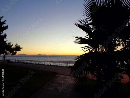 Fototapeta Naklejka Na Ścianę i Meble -  Sunset on the beach in Turkey