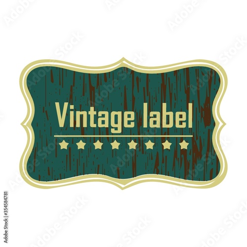 Vintage label