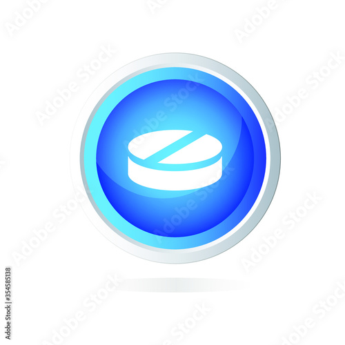 Healthcare button icon in trendy flat style isolated on white background. Medical symbol for your web site design, logo, app, UI. Vector illustration, EPS10

