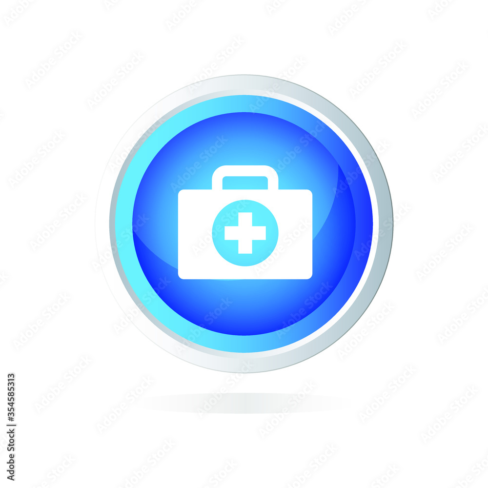 Healthcare button icon in trendy flat style isolated on white background. Medical symbol for your web site design, logo, app, UI. Vector illustration, EPS10
Healthcare button icon in trendy flat style isolated on white background. Medical symbol for your web site design, logo, app, UI. Vector illustration, EPS10