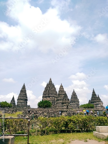 Prambanan Temple with beautiful natural scenery