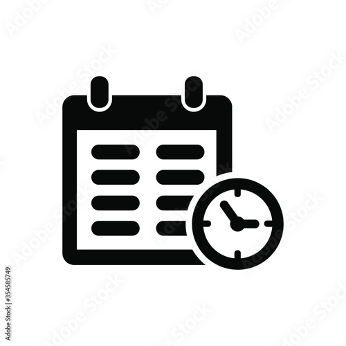 Time icon in trendy flat style isolated on white background. Event date symbol for your web site design, logo, app, UI. Vector illustration, EPS10