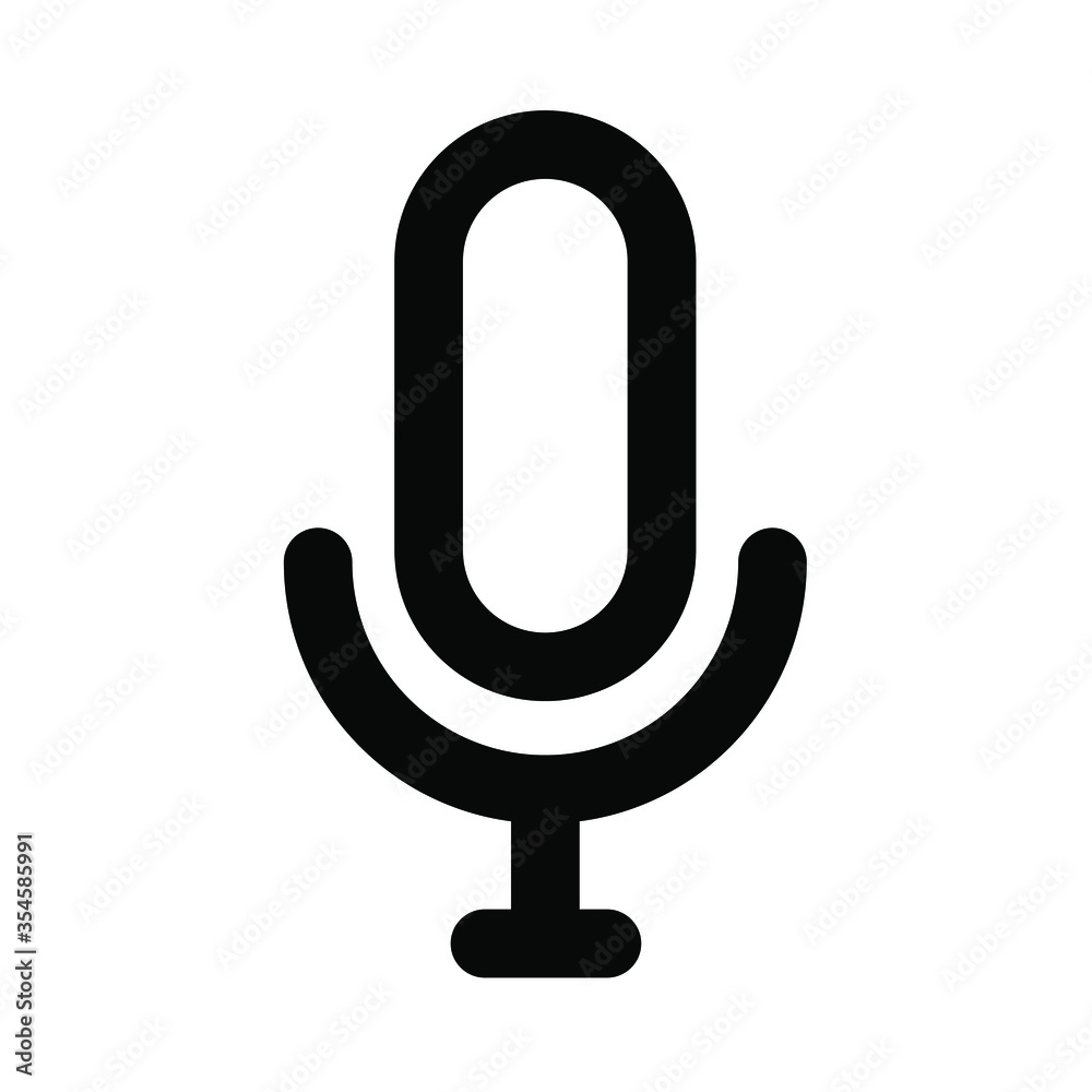 Microphone icon in trendy flat style isolated on white background. Microphone symbol for your web site design, logo, app, UI. Vector illustration, EPS10 Microphone icon in trendy flat style isolated on white background. Microphone symbol for your web site design, logo, app, UI. Vector illustration, EPS10