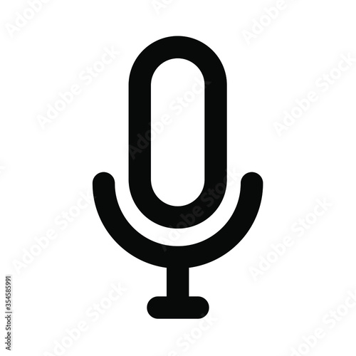 Microphone icon in trendy flat style isolated on white background. Microphone symbol for your web site design, logo, app, UI. Vector illustration, EPS10