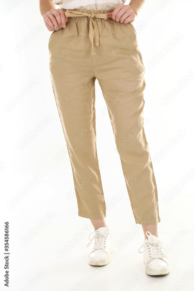 Fototapeta premium women pants shoot in studio