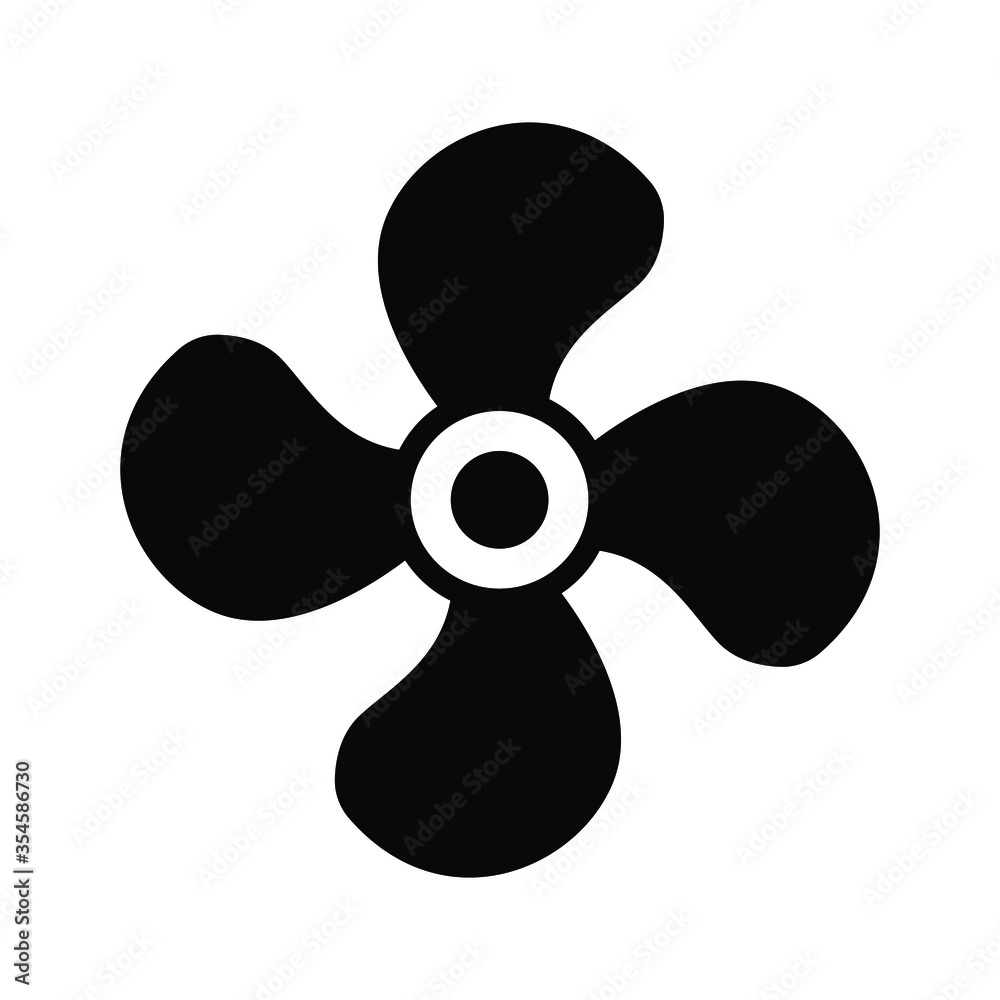 Fan icon on white background. Vector illustration. Fan icon on white background. Vector illustration.