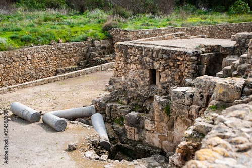 The 7th-century Byzantine fortress in Paphos was improved by the crusaders in 1200 and destroyed by a powerful earthquake 22 years later.      photo