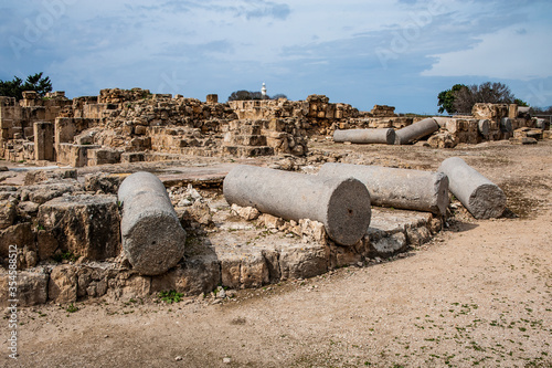 The 7th-century Byzantine fortress in Paphos was improved by the crusaders in 1200 and destroyed by a powerful earthquake 22 years later.      photo