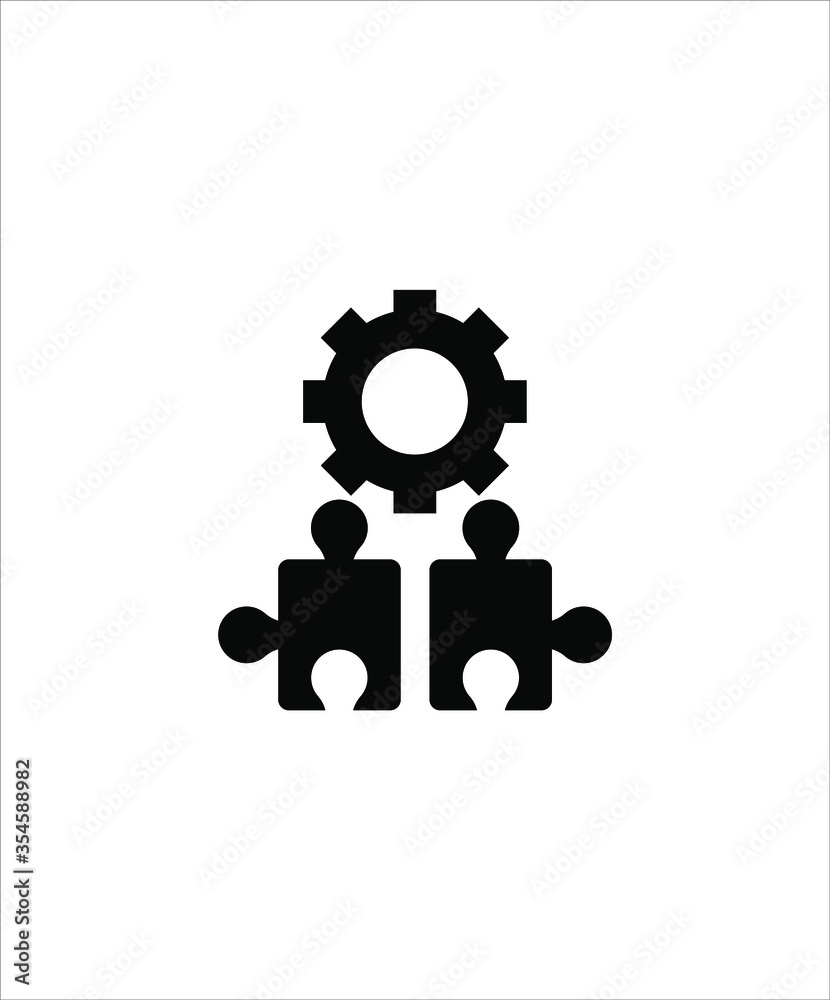 work puzzle icon,vector best flat icon.