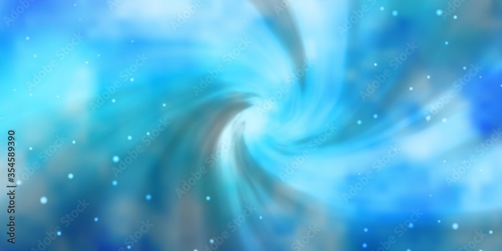 Fototapeta premium Light BLUE vector pattern with abstract stars. Colorful illustration in abstract style with gradient stars. Pattern for new year ad, booklets.