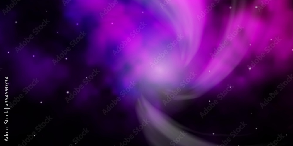 Dark Purple vector texture with beautiful stars. Colorful illustration in abstract style with gradient stars. Pattern for websites, landing pages.