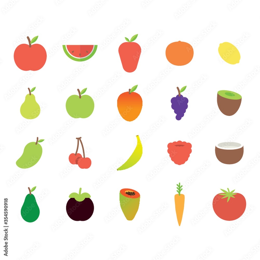 Collection of fruits and vegetables