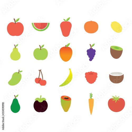 Collection of fruits and vegetables