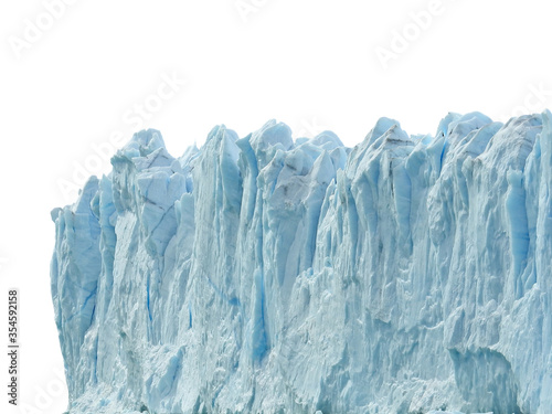 Slika na platnu Part of a glacier isolated on white background