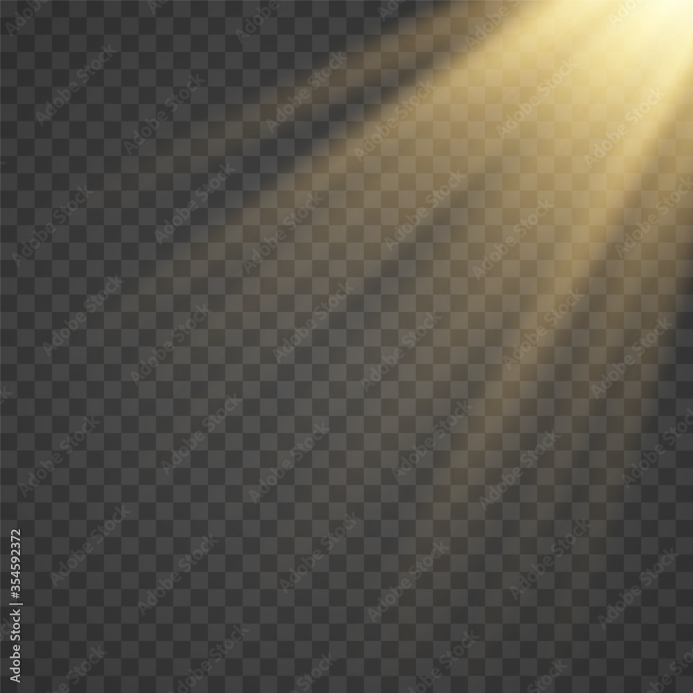 Vector transparent sunlight special lens flash light effect.front sun lens flash. Vector blur in the light of radiance.