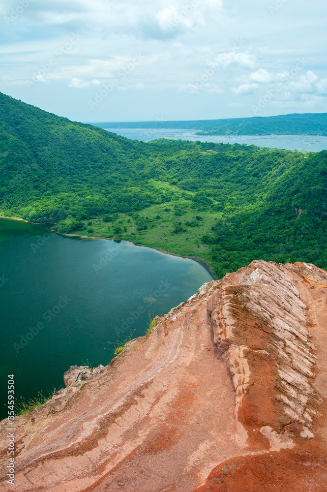 Taal volcano crater lake in Tagatay in the Philippines