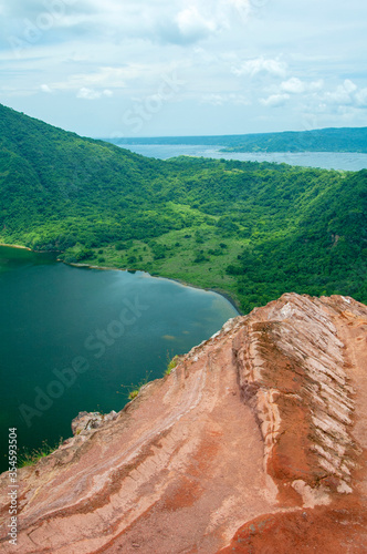 Taal volcano crater lake in Tagatay in the Philippines