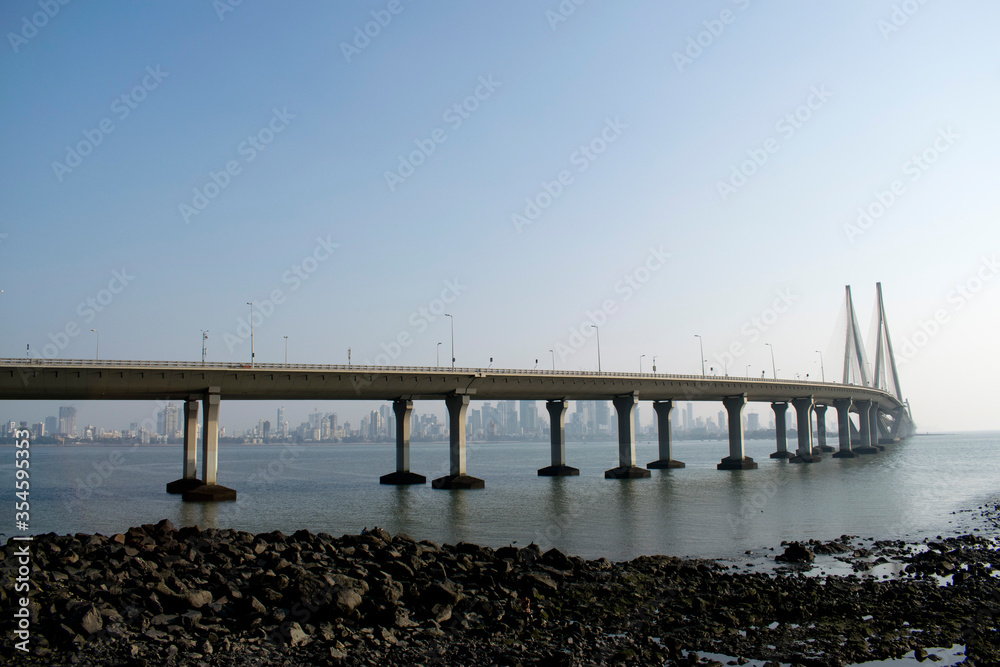Mumbai bridge on the arabian sea