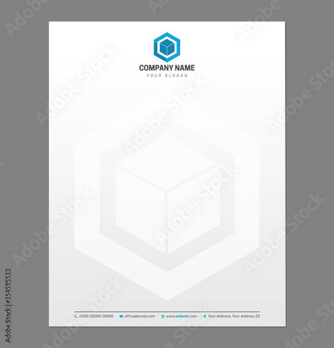 Blank Letterhead Template for Print with Logo