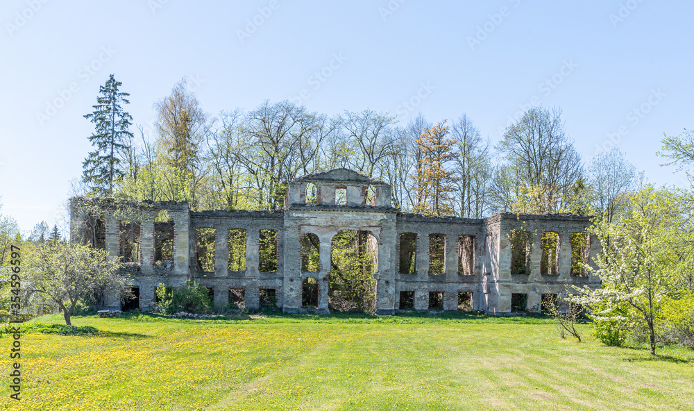 ruins of manor in estonia