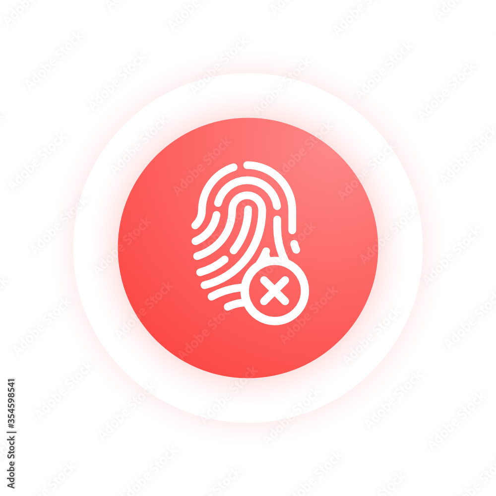 Invalid Fingerprint - Icon Invalid Fingerprint - Icon