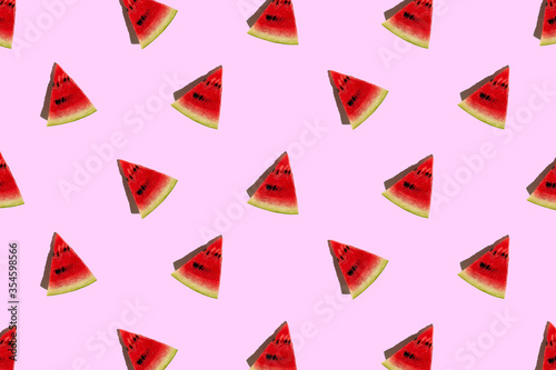 Watermelon pattern isolated on soft pastel background. Fresh summer fruit. Keto food. Watermelon on pink, orange, yellow, purple, green, blue background. Free Download Watermelon pattern isolated on soft pastel background. Fresh summer fruit. Keto food. Watermelon on pink, orange, yellow, purple, green, blue background. - GFXLoad