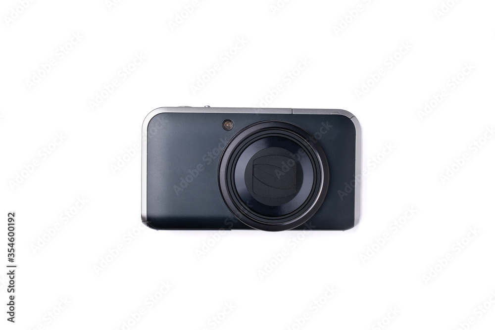 Camera isolated on white background. Camera isolated on white background.