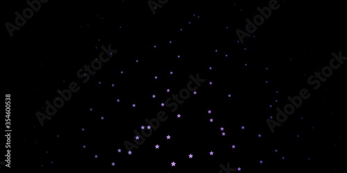 Dark Purple vector layout with bright stars. Shining colorful illustration with small and big stars. Pattern for wrapping gifts.