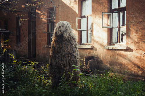 camouflage ghillie suit for snipers and intelligence agents.