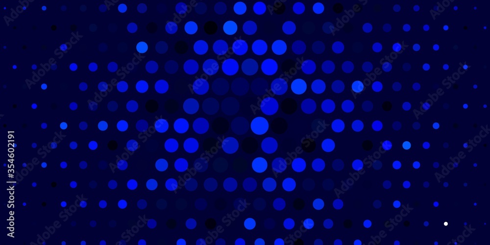 Dark BLUE vector texture with disks. Modern abstract illustration with colorful circle shapes. Design for posters, banners.