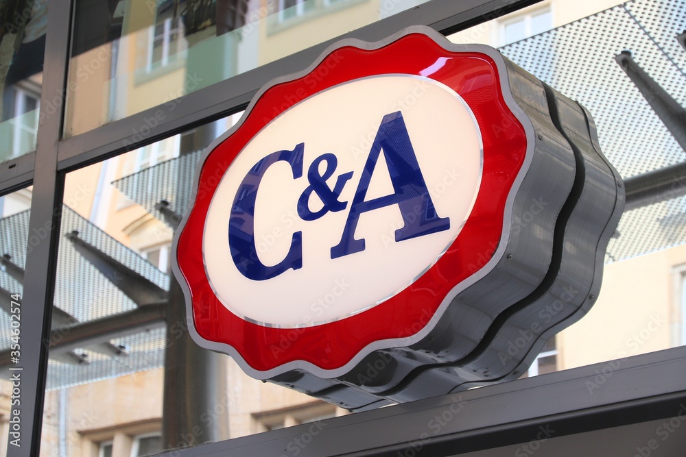 DRESDEN, GERMANY - MAY 10, 2018: Street view of C&A clothes shop in ...