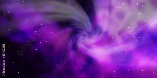 Light Purple vector layout with bright stars. Modern geometric abstract illustration with stars. Best design for your ad, poster, banner.