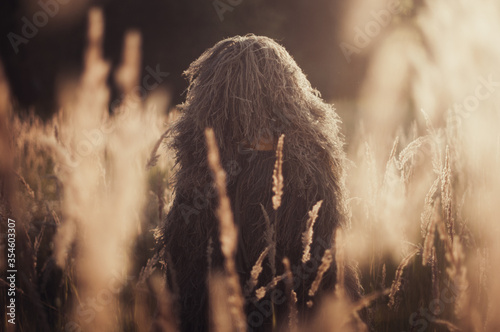 camouflage ghillie suit for snipers and intelligence agents.