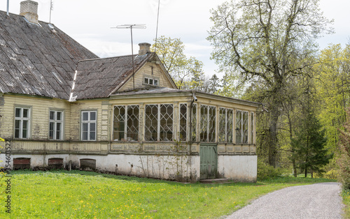 old wooden manor in estonia