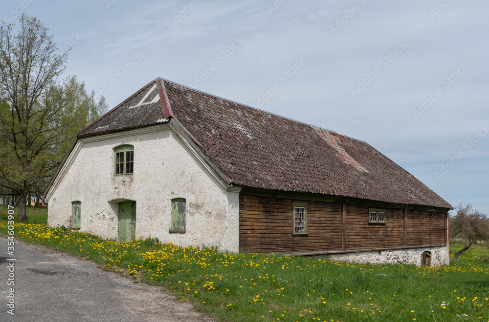 old farm style building in estonia