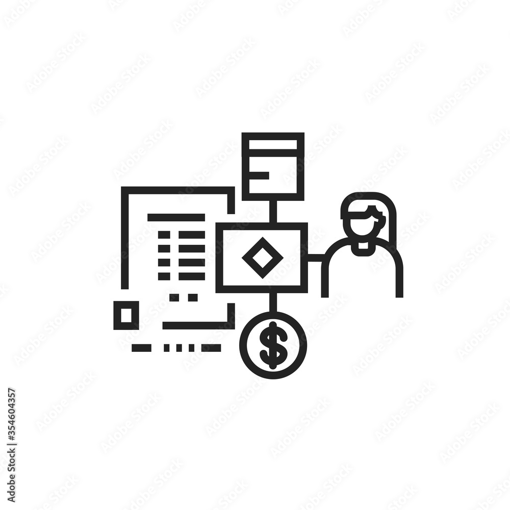 Brand equity black line icon. Pictogram for web page, mobile app, promo. UI UX GUI design element. Editable stroke Brand equity black line icon. Pictogram for web page, mobile app, promo. UI UX GUI design element. Editable stroke