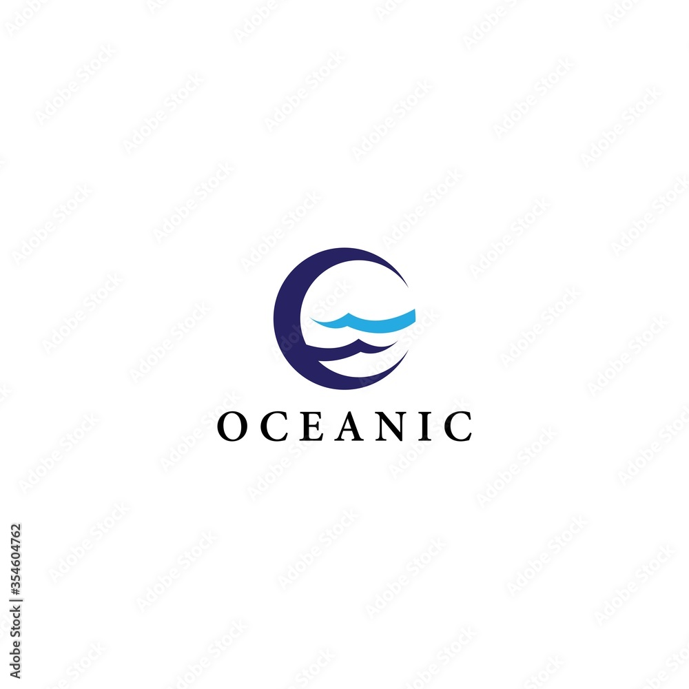 Oceanic logo vector icon design
