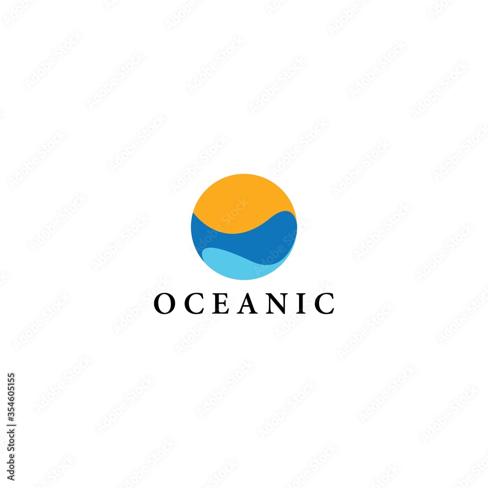 Oceanic logo vector icon design