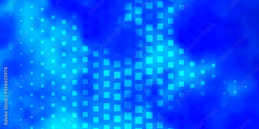Light BLUE vector template in rectangles. Abstract gradient illustration with rectangles. Modern template for your landing page.