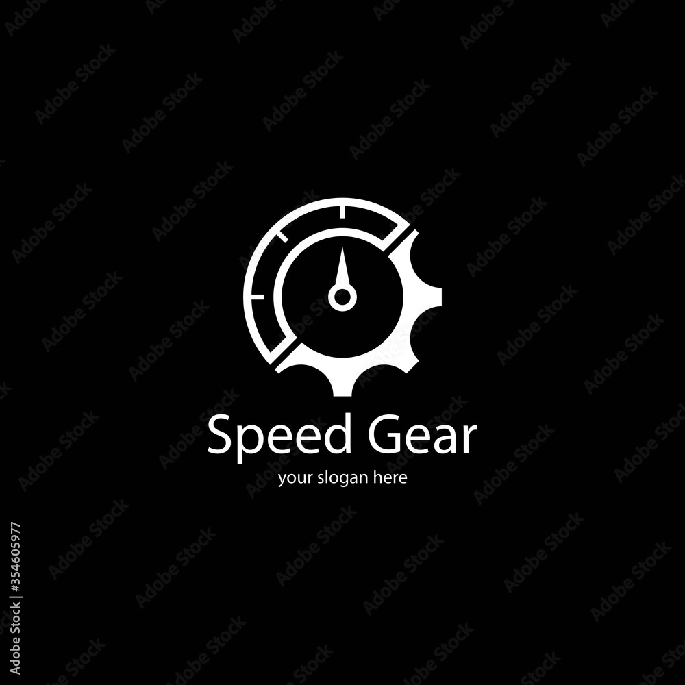 Fototapeta premium Speed Gear logo template vector icon design