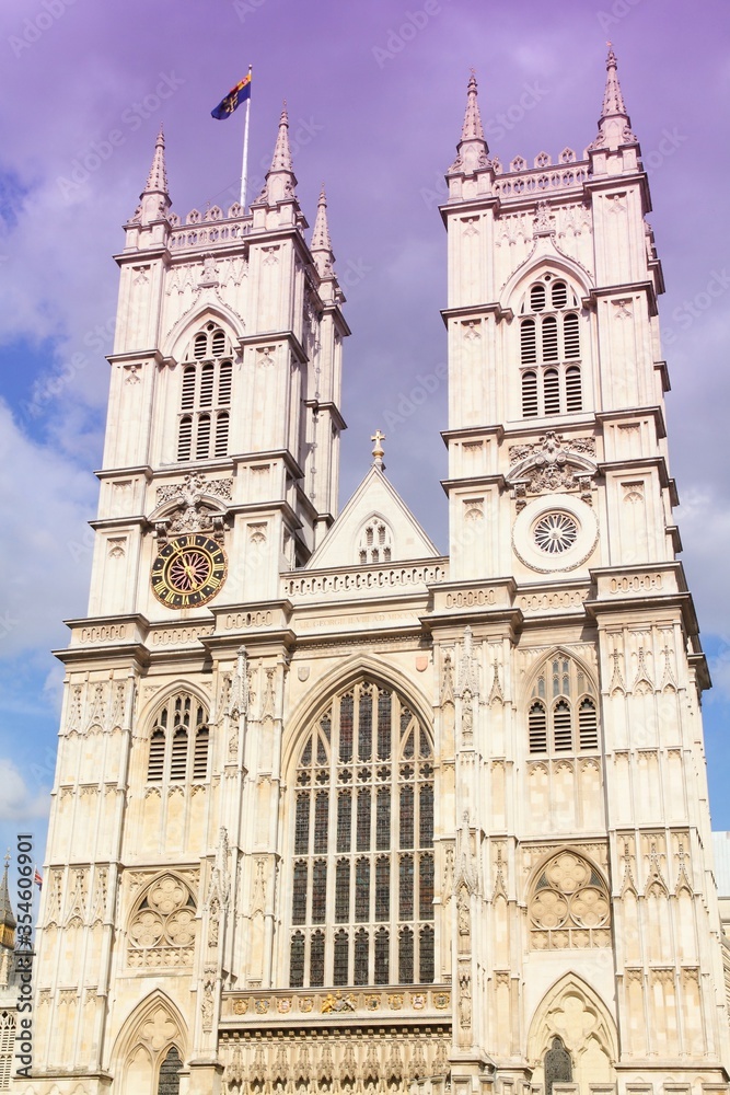 Westminster Abbey. Filtered colors style.