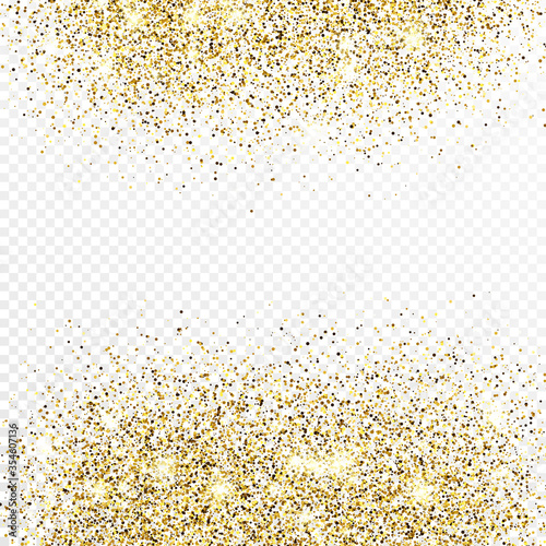 Gold glitter celebratory confetti background