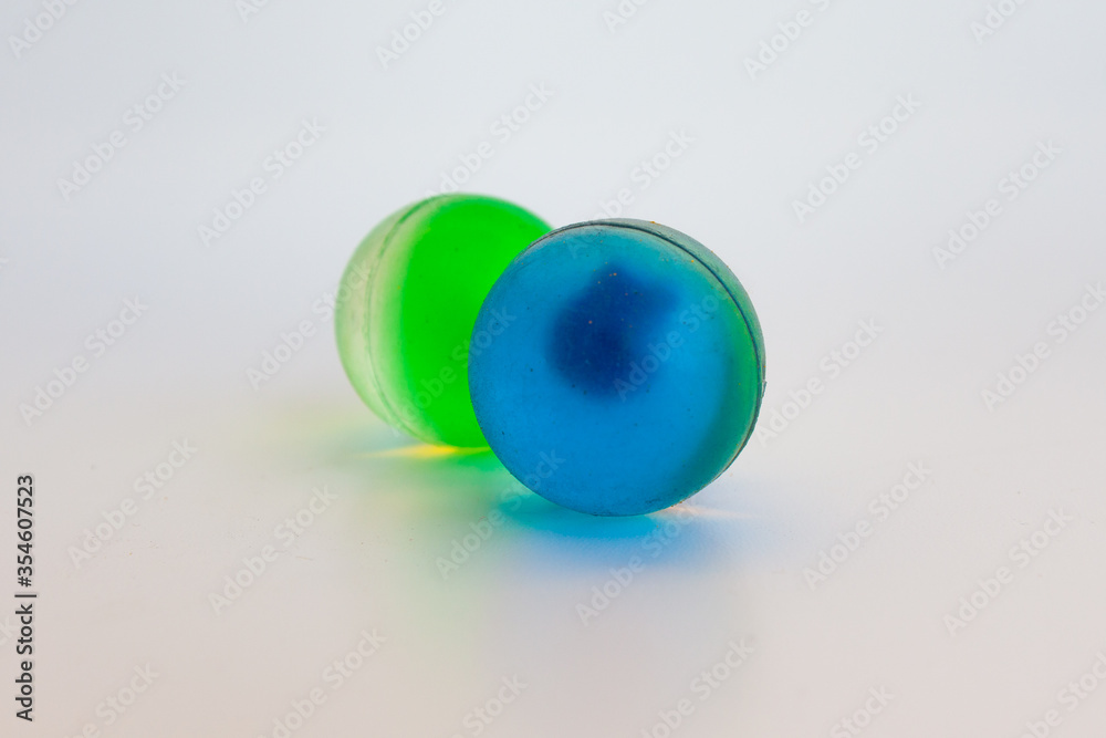 Fototapeta premium blue glass balls