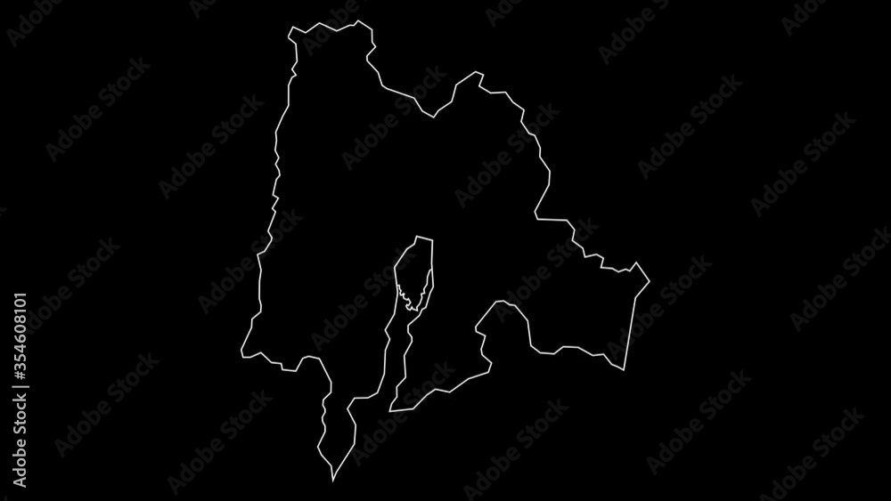 Cundinamarca Colombia map outline animation Cundinamarca Colombia map outline animation