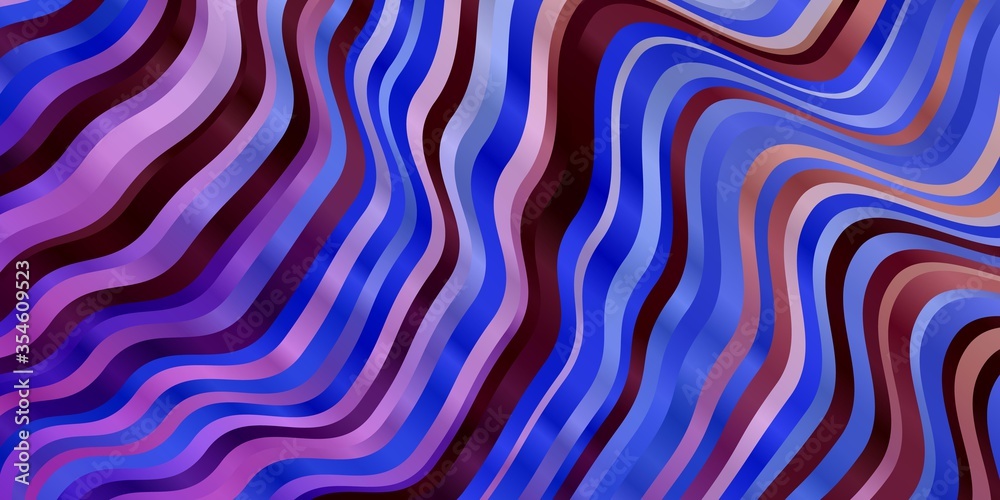 Obraz premium Light Multicolor vector template with curves. Colorful illustration in circular style with lines. Pattern for websites, landing pages.